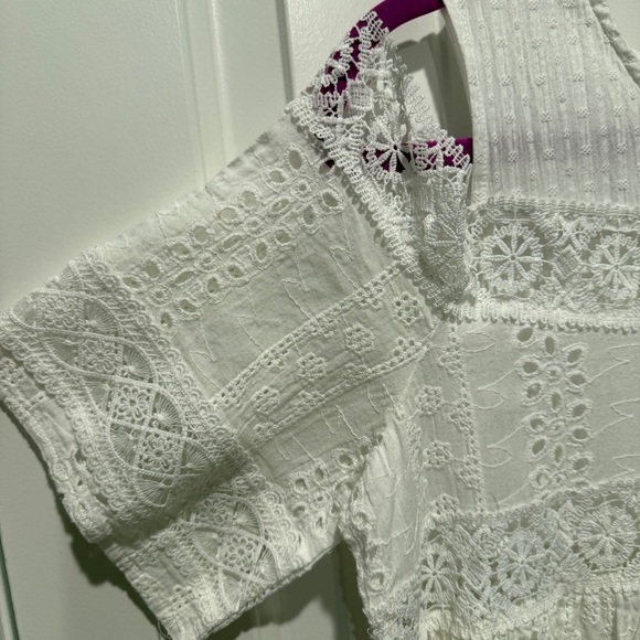 POL Women's White Lace Blouse - Picture 5 of 8